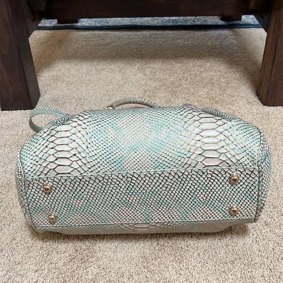 BRAHMIN Elise Opal green Seville collection croc embossed leather bag - Picture 6 of 15